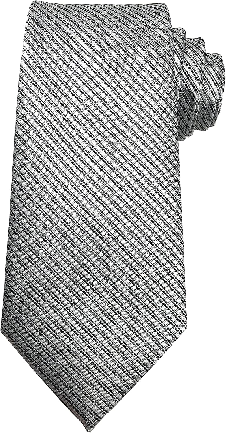Men's Classic Solid Tie Silk Woven Necktie Jacquard Neck Ties For Men