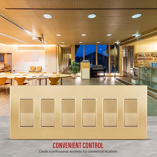 Miniatura 778 de ENERLITES SI8834-BK - Placa de pared decorativa sin tornillos, cubierta de enchufe segura, 4 entradas, 4.68 x 8.30 pulgadas (alto x largo), Negro