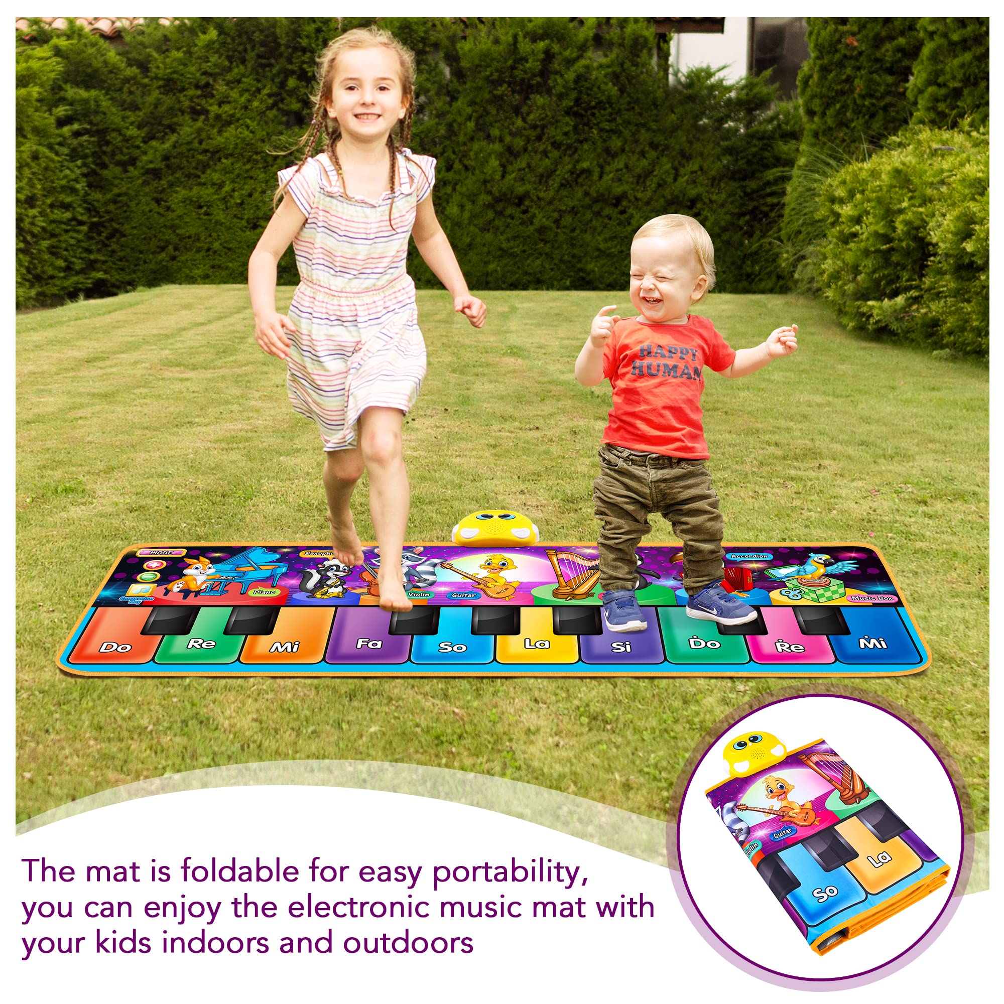 Baby Spielzeug ab 1 Jahre Musikmatte,Geschenk 1 Jahre Junge Mädchen,Kinderspielzeug ab 1 Jahr,Tanzmat Klaviermatte,Spielzeug Geburtstag für Mädchen Junge ab 1 2 3 4 Jahre Kleinkinde