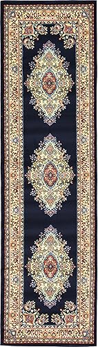 Vista 865 de Unique Loom Reza Collection- Alfombra, Polipropileno, Marrón Marrón/ marfil