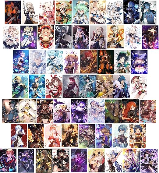 Genshin Impact Wall Collage Kit,60PCS Genshin Impact Collage Kit