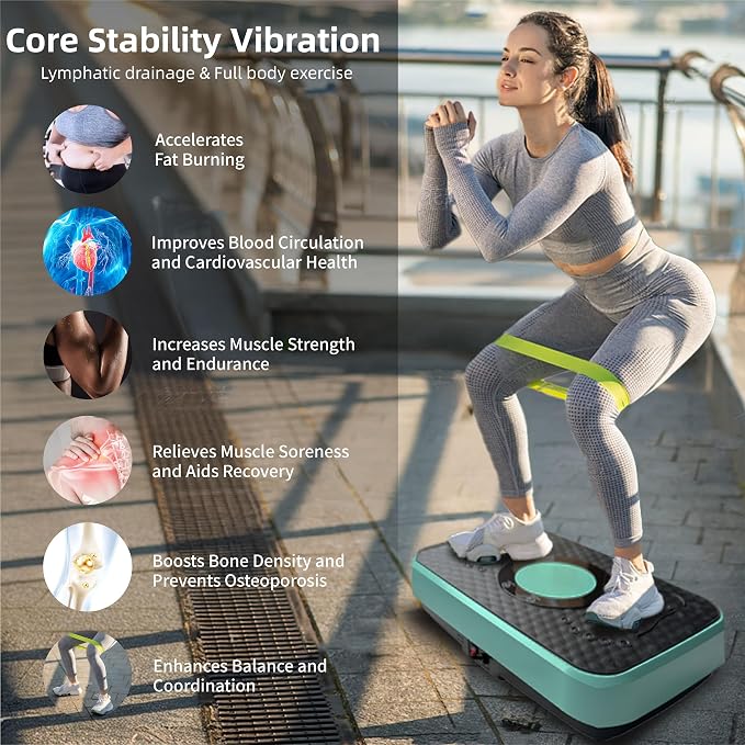 Plataforma Vibratoria para Ejercicio, 150 Velocidades, 450 lbs Capacidad miniatura 2
