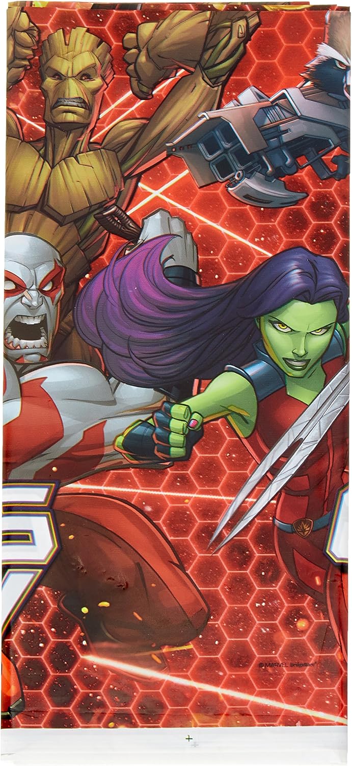 Amscan 571759 Marvel Guardians of the Galaxy™ Plastic Table Cover, Party Favor 54" x 96" 1 ct.