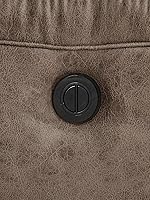 Vista 9 de Signature Design by Ashley Stoneland - Sofá reclinable manual de doble cara con tapicería de piel sintética, comodidad para asientos de sala