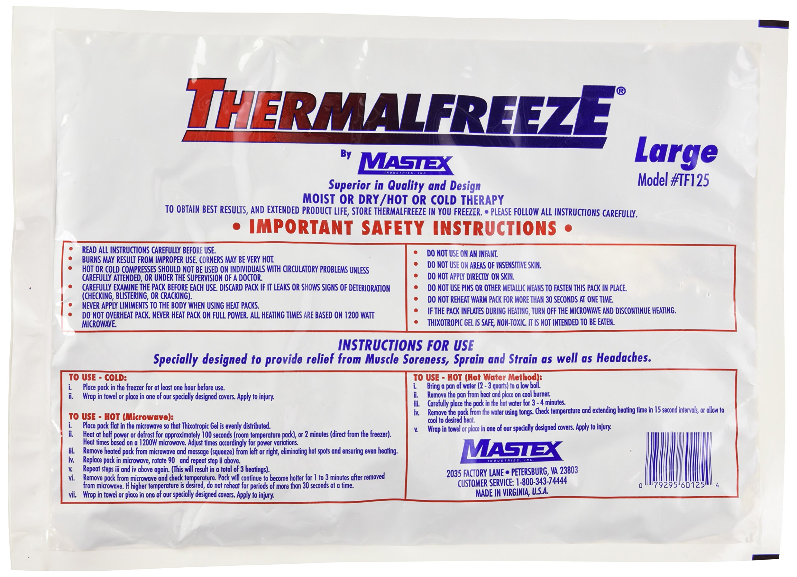 Bilt-Rite Mastex Health Hot/Cold Pack, White, Large