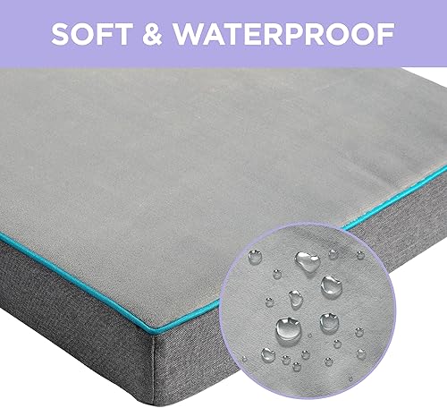 Miniatura 4 de LE SURE Funda de repuesto lavable para cama de perro, pequeña funda de franela de vellón de felpa para alfombrilla ortopédica para mascotas de 24 x