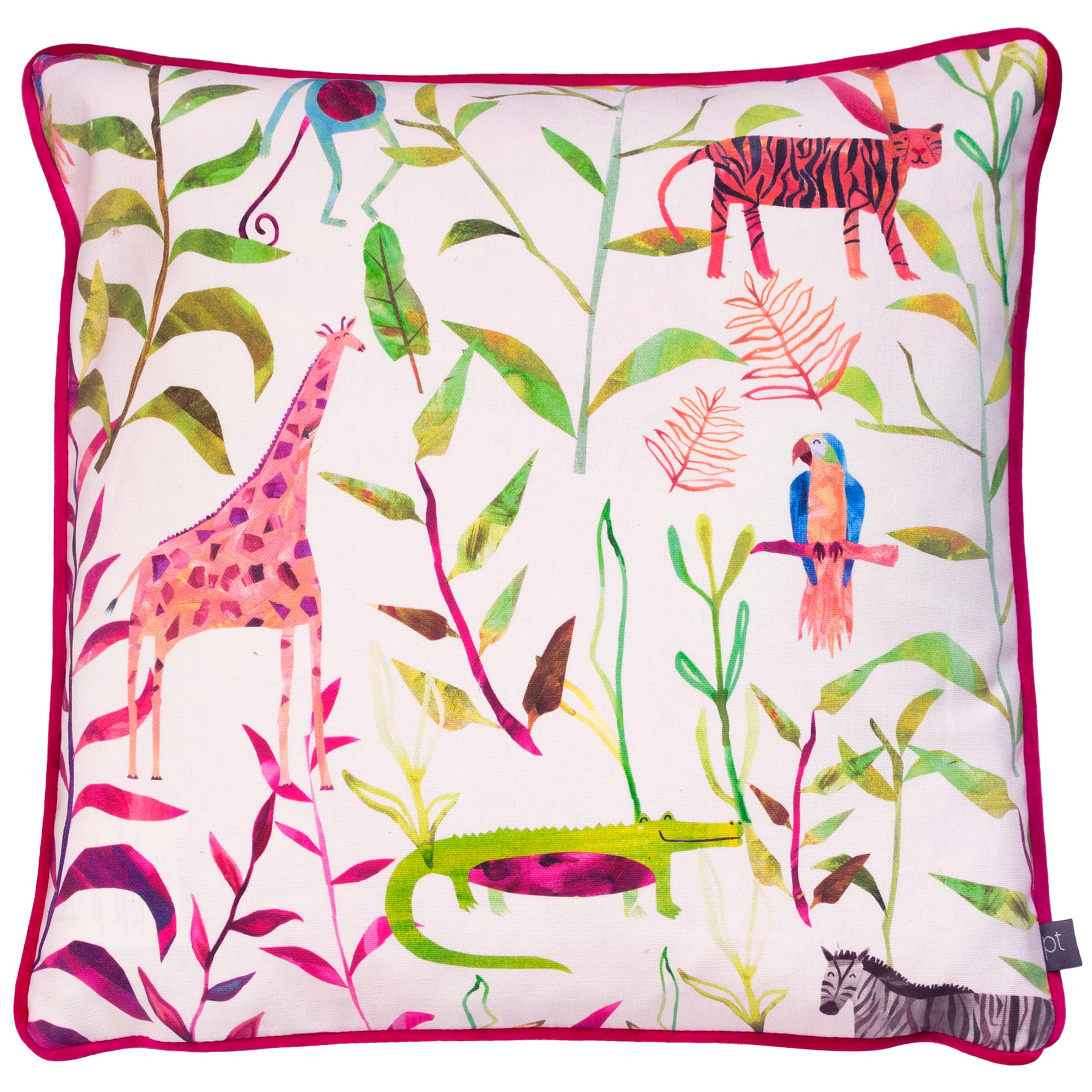 Prestigious Textiles Hide and Seek Feather Filled Cushion, Cotton, Rainbow
