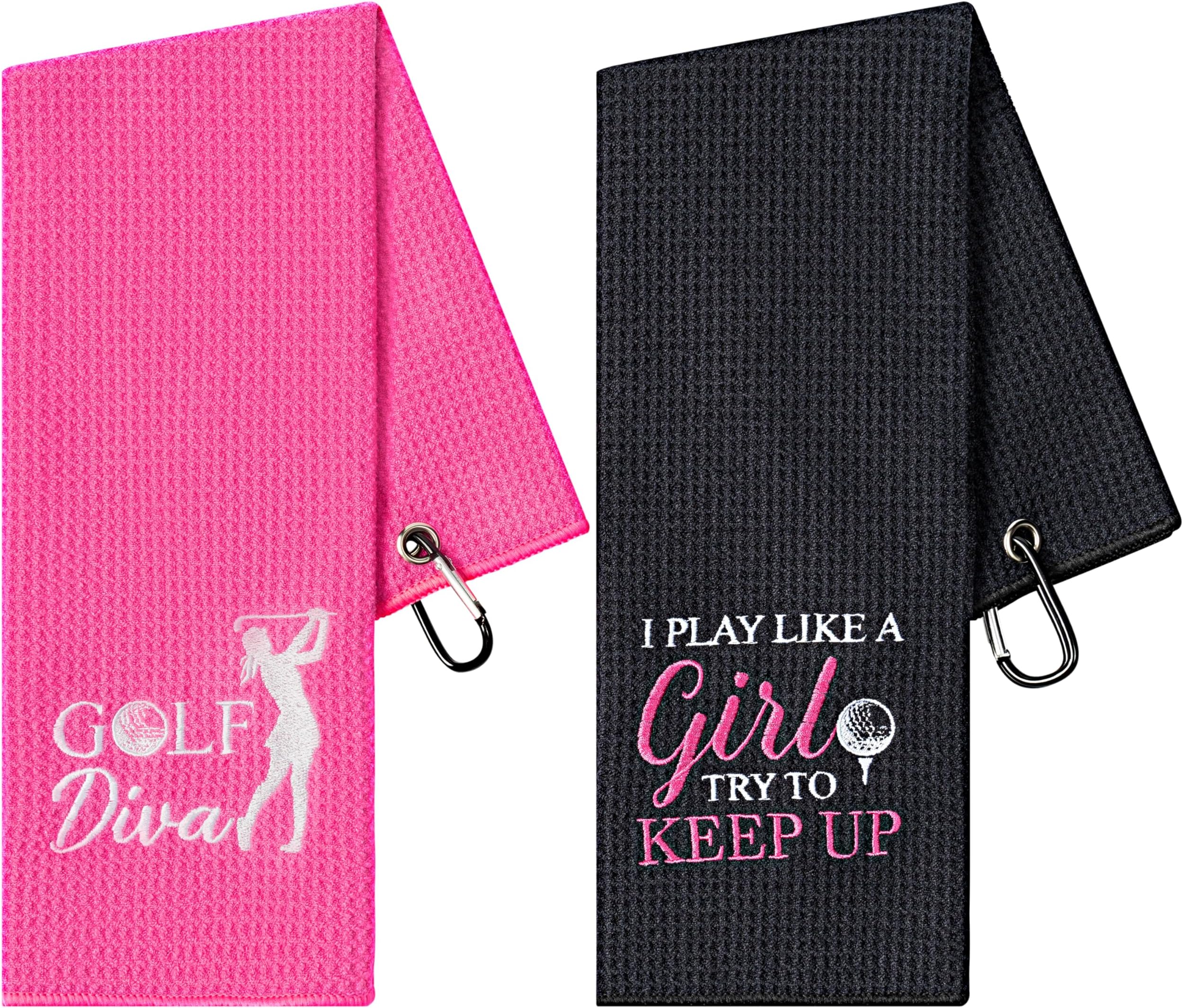 Vansolinne Golf Gifts for Women Microfiber Waffle Golf
