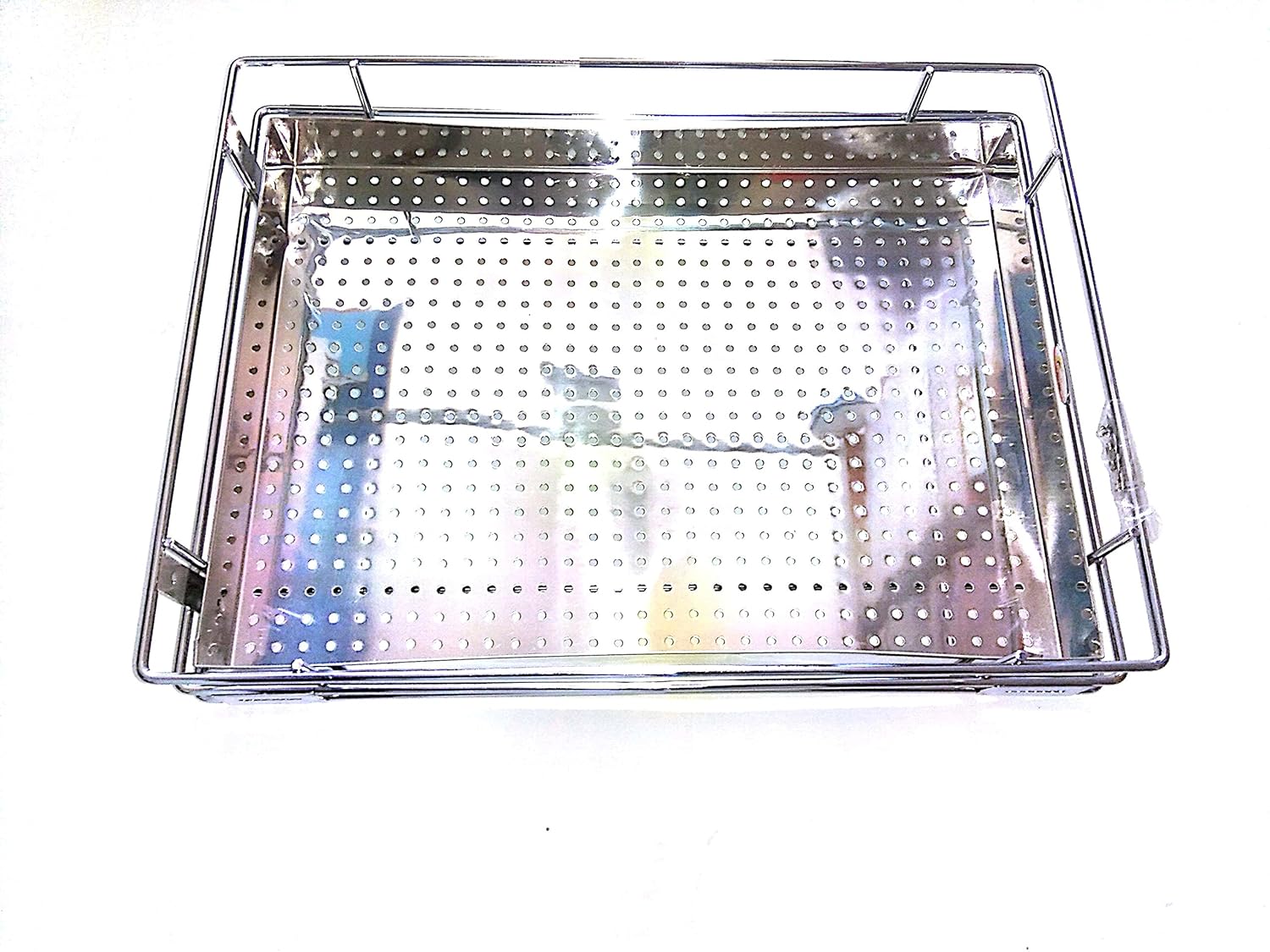 Buy Sunflower SS Kitchen Basket with Channel (Set of 6 Nos.) Size 17