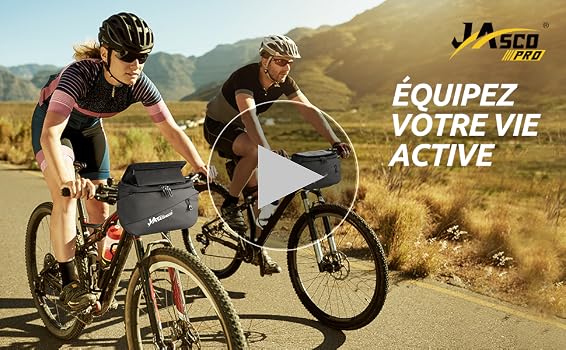JOLY FANG Sacoche Guidon Vélo 7L Imperméable – Écran Tactile Smartphone – Bandoulière Amovible – Adaptateur Guidon Vélo/Vélo Électrique – Grande Capacité Organisée