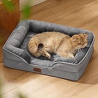 Vista 27 de Bedsure Camas ortopédicas para perros de gran tamaño – Cama lavable grande para perros y gatos, impermeable, cómodo sofá para perros con funda Negro