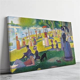 A Sunday Afternoon on the Island of La Grande Jatte by Georges Seurat Size:20x30x1.5 Canvas Prints Giclee Print Wall Art for Home Decor