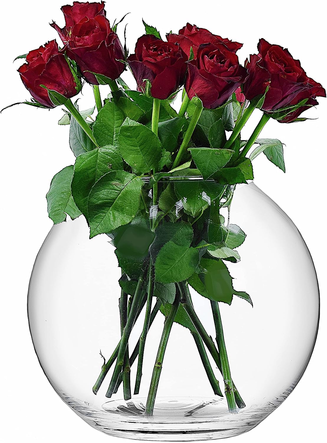 SOLAVIA Large Glass Round Fish Bowl Vase 3.5 litres H22cm D11cm cm