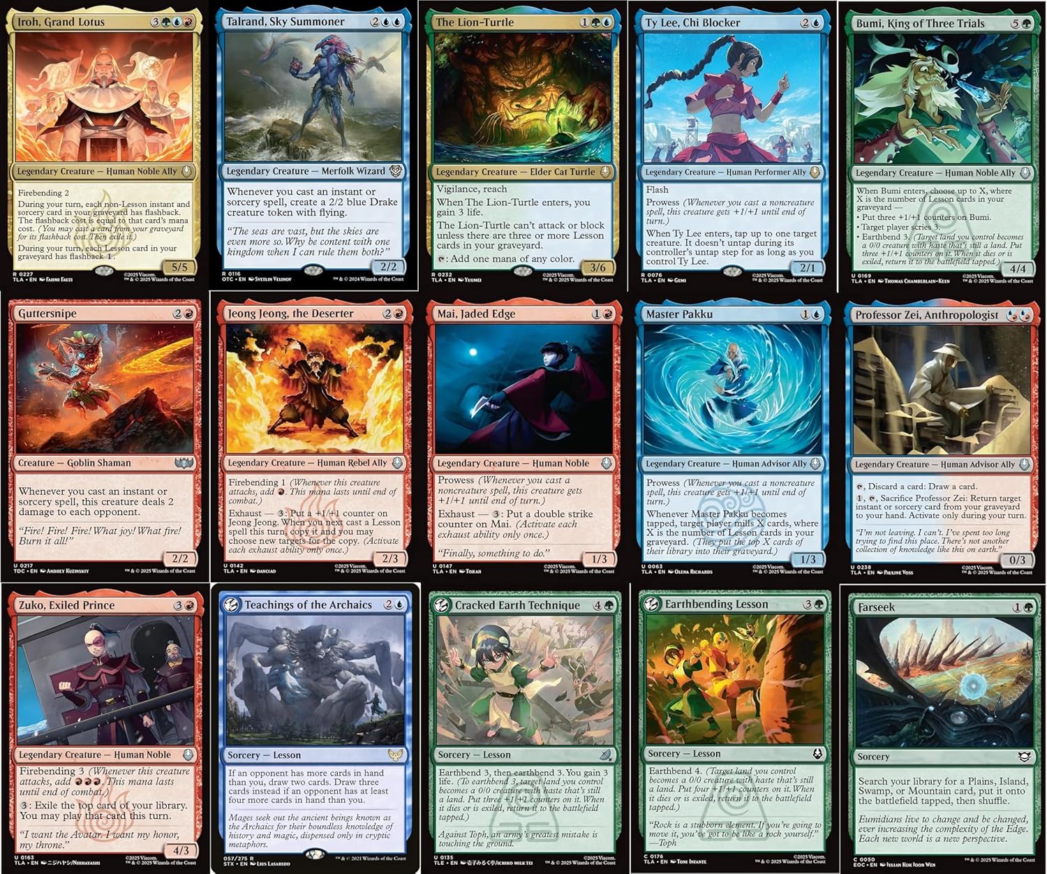 Avatar: The Last Airbender Magic The Gathering Commander Deck - Iroh Lessons Spellslinger - Temur - Red Green Blue - EDH cEDH - 100 Card - Custom MTG Deck - Very Strong!