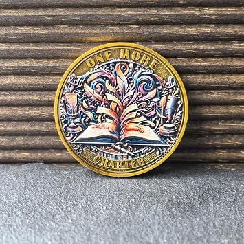 Book Lovers Decision Coin - 'One More Chapter' vs 'Go to Bed' Dual-Sided Medallion (Single Coin)
