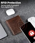 Genuine Leather Wallet for Men Bifold RFID Blocking Wallets with 12 Card Slots, 2ID Window & 2 Cash Pocket - Includes Gift Box, Coffee Brown, Classic