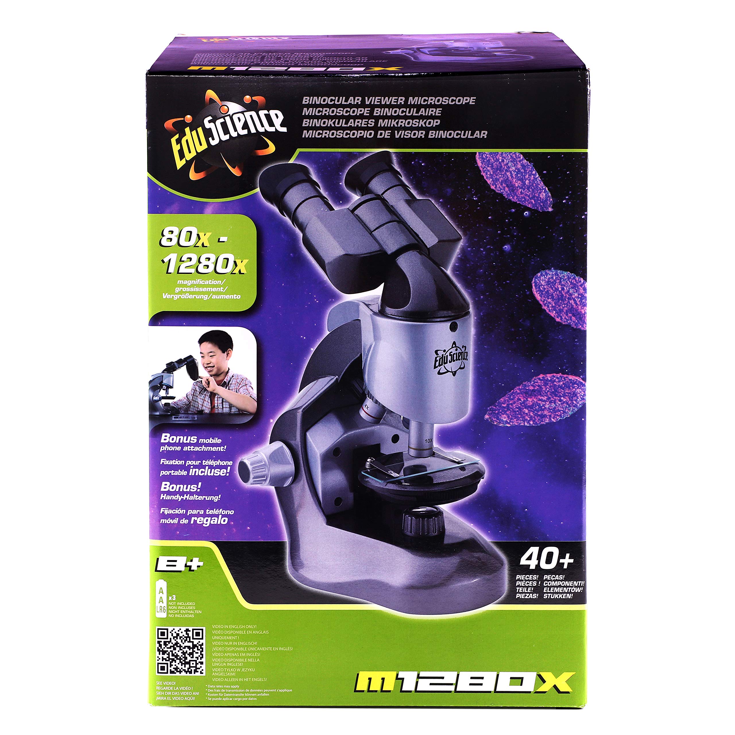 Amazon.com: Edu Science M1280X Ultra Student Microscope : Toys & Games