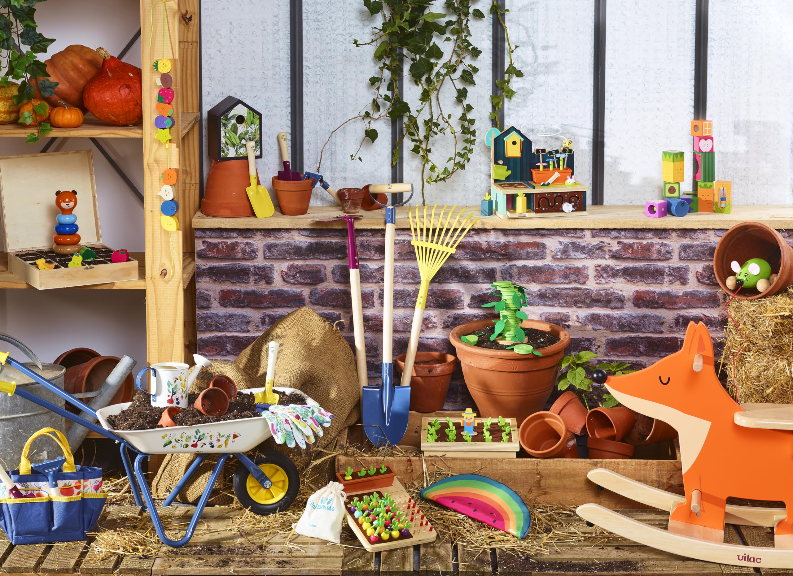 Image secondaire de Vilac - Grand Set de Jardinier en Bois et Métal pour Enfants - Outils de Jardinage dès 3 Ans