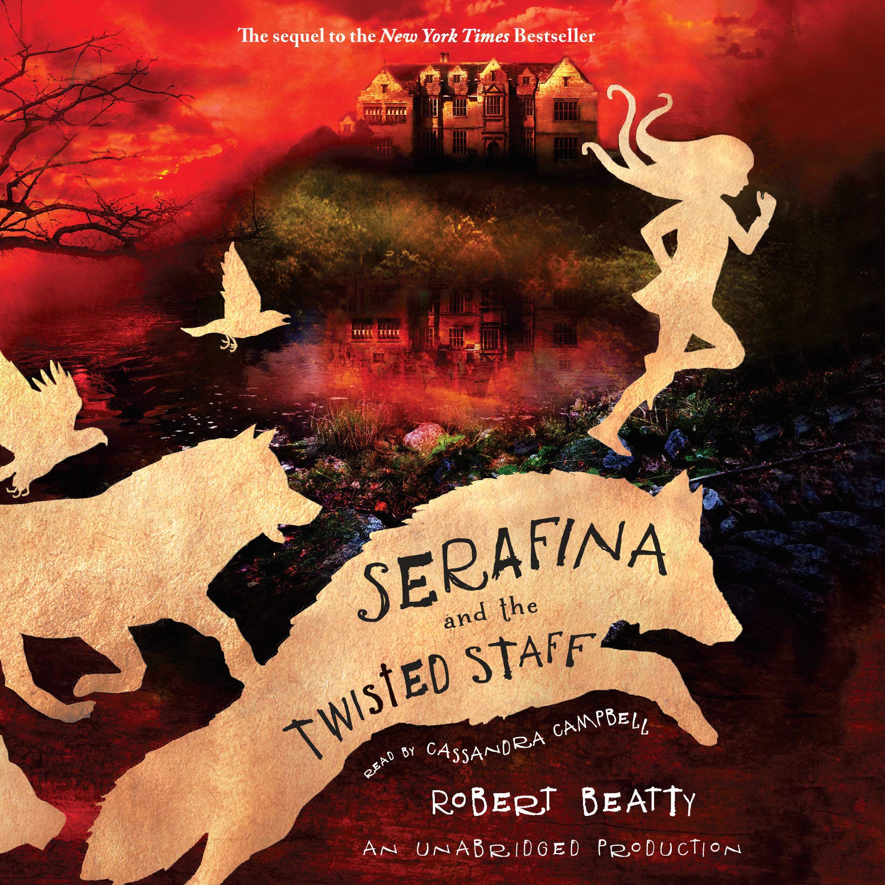 Cover art for Serafina and the Twisted Staff