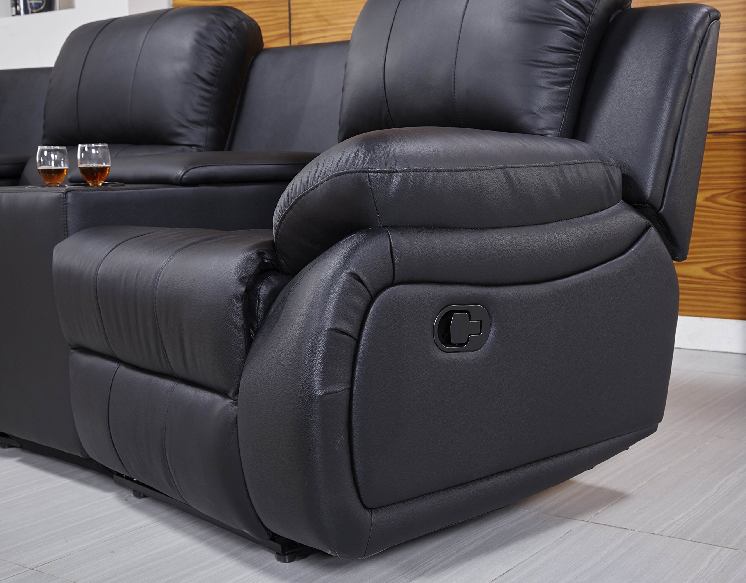 Ledersofa Kinosofa Fernsehsofa 5129-Cup-3-S