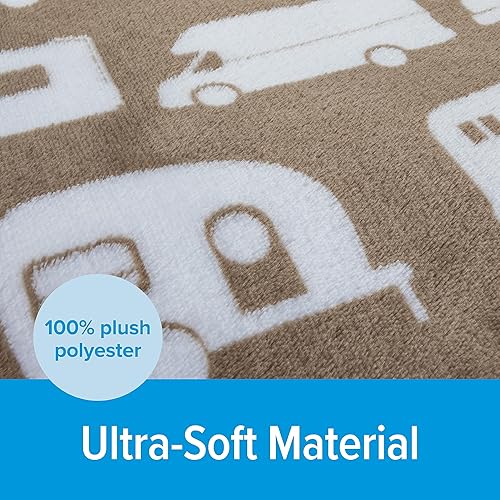 Miniatura 5 de Camco Life is Better at The Campsite - Manta de vellón de felpa  Manta de tamaño Queen mide 90 pulgadas de largo x 90 pulgadas de ancho, color gris