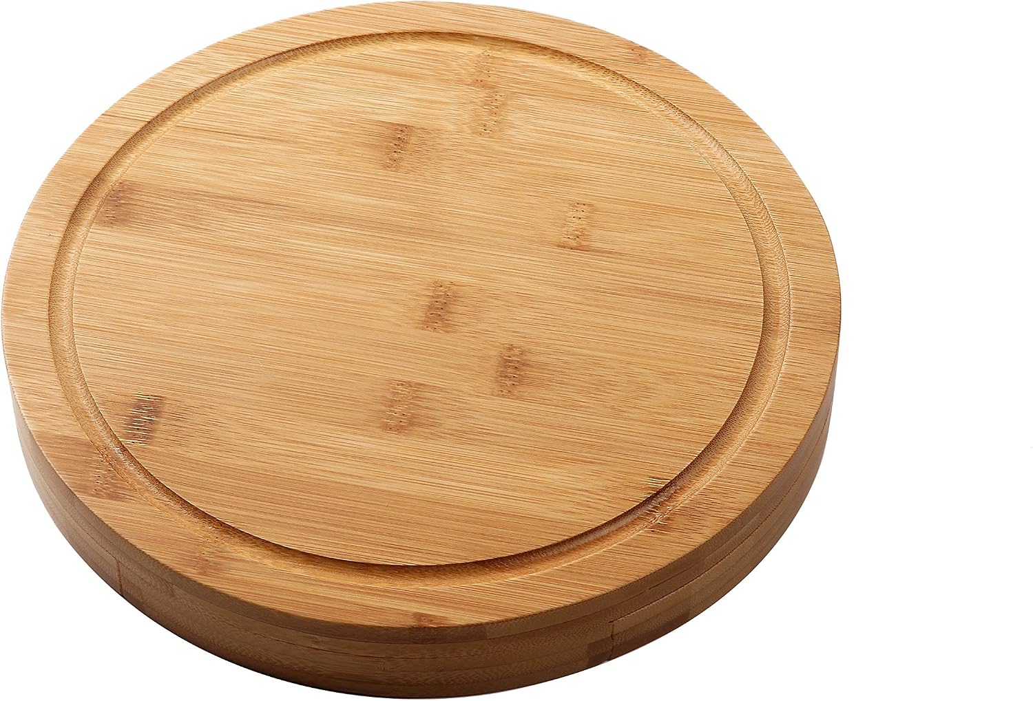 Juvale Cheese Board Set - Charcuterie Board and Cheese Tools, Cheese and Meat Board, Includes 1 Bamboo Cutting Board and 4 Piece Knife Tools, 10.2" x 10.2" x 1.5"