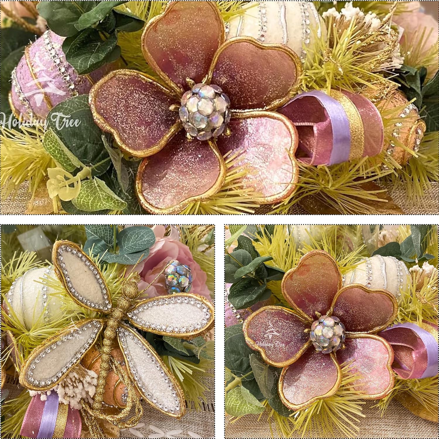 Easter Elegant Tabletop Hurricane Premium Easter Decorations- HOLIDAY TREE