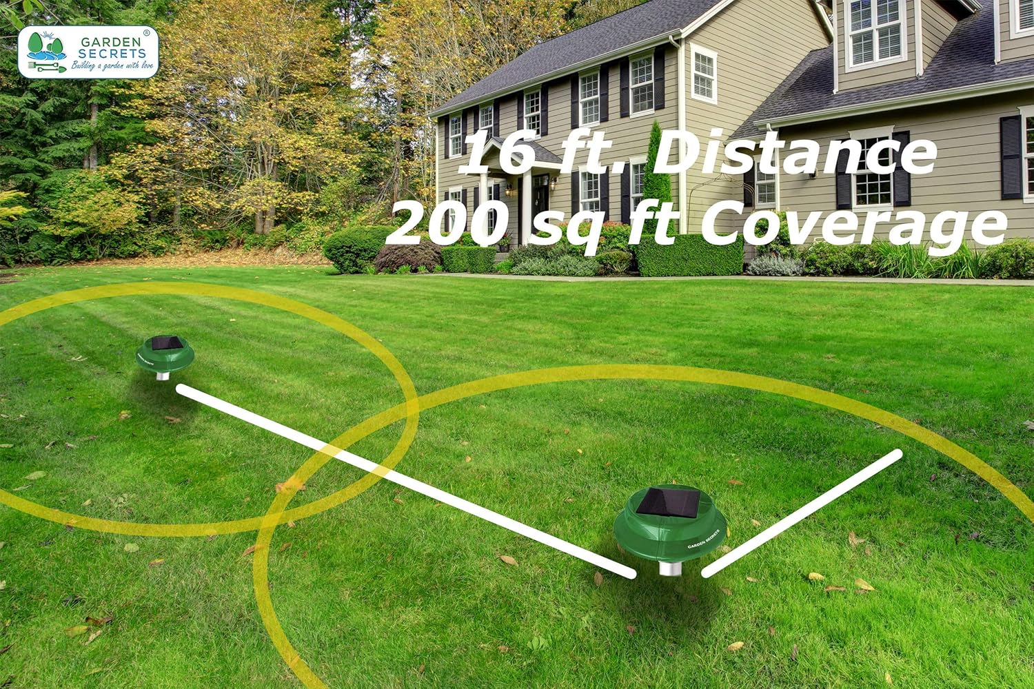 (2 Pack) Professional Solar Mole& Snake Repellent, Gopher Mole Snake Scorpion Worm etc. Detterent, Keep The pests Away from Your Property Within 2-4 Weeks, Whole Year Full Warranty!