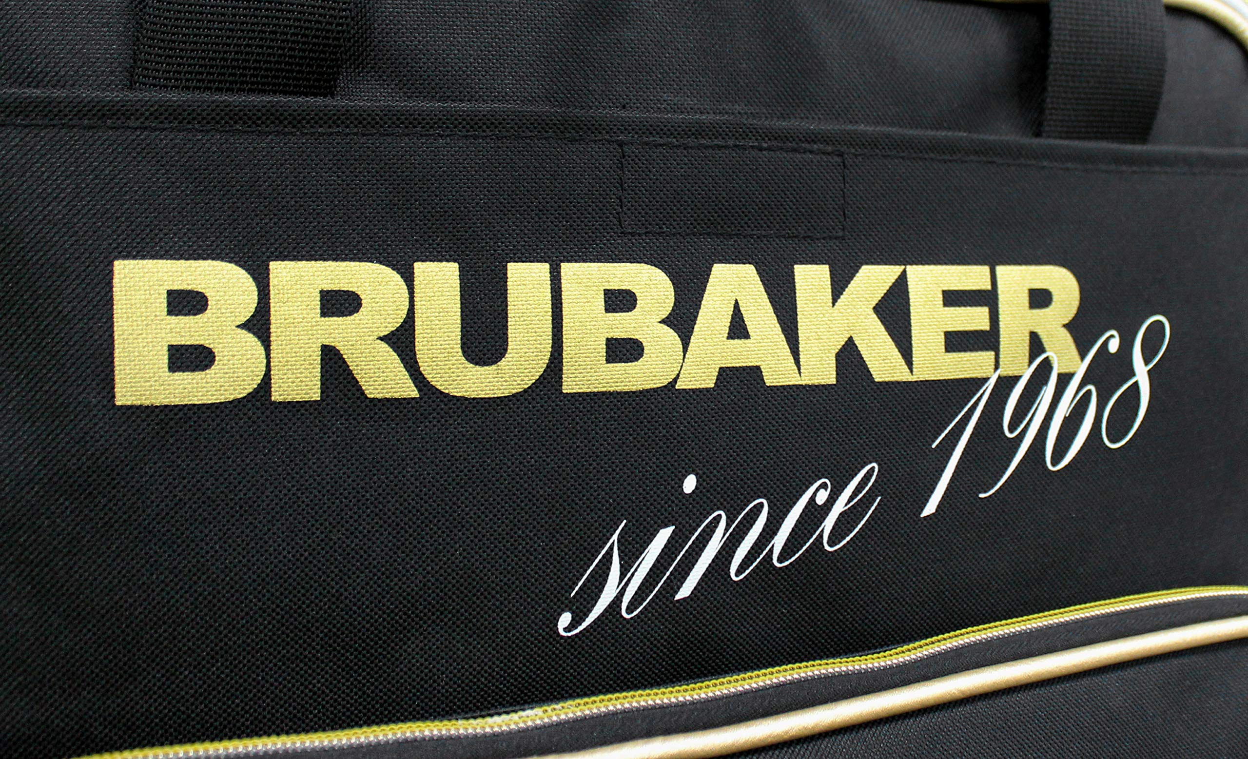 BRUBAKER - Set de Ski 'Grenoble' - Sac à Chaussures de Ski & Housse à Skis - pour 1 Paire de Skis, bâtons, Bottes & Casque - 170 cm ou 190 cm - Noir/Doré