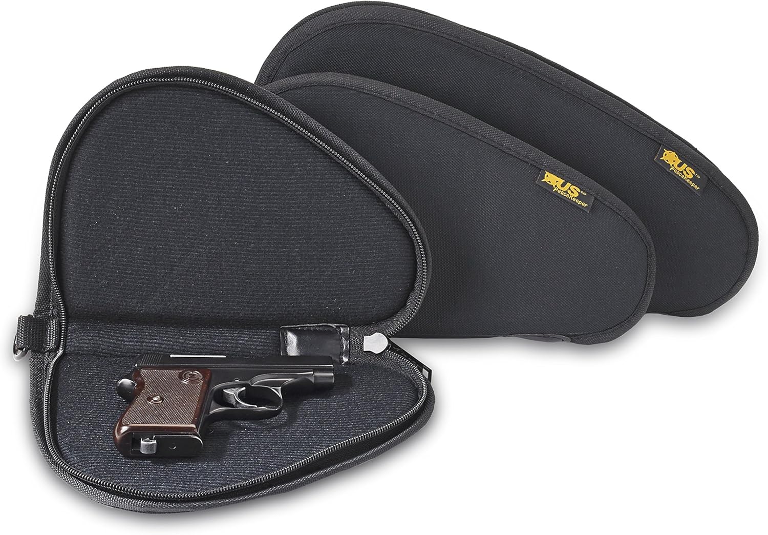 US PeaceKeeper P21013 Pistol Case (Large),Black , 13 x 7 x 1-Inch : Sports & Outdoors