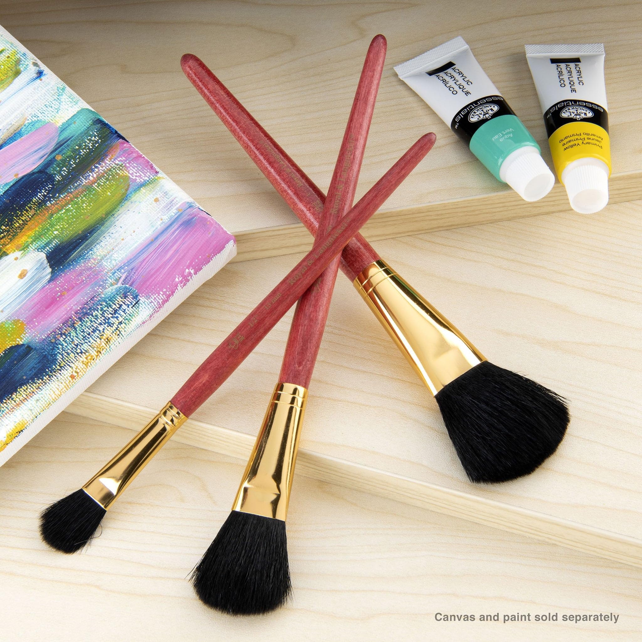 Image secondaire de Set de Pinceaux Estompeurs Royal & Langnickel - 3 Pièces en Poil de Chameau