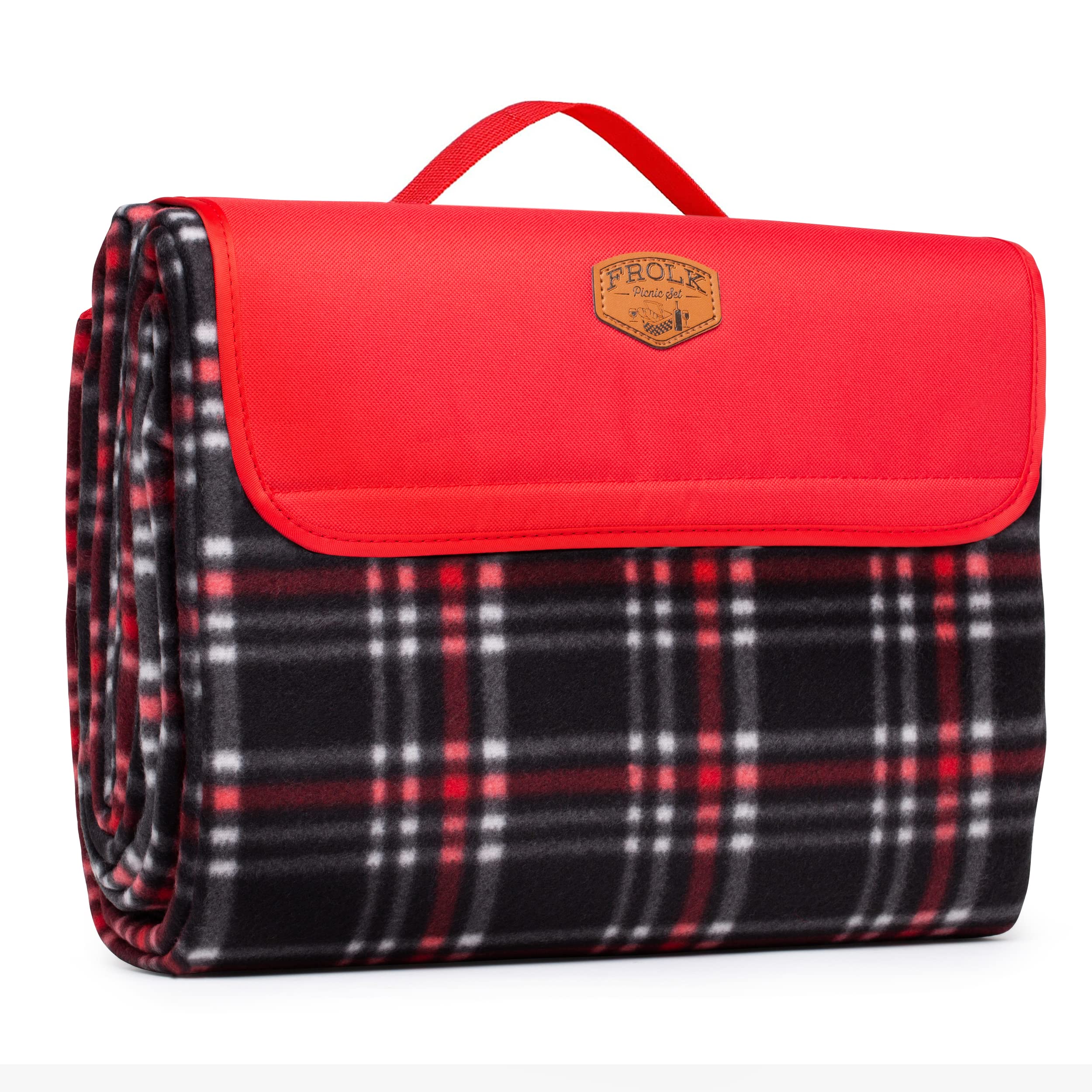 Frolk Picnic Blanket - 70 x 80-inch XL Waterproof Picnic Blanket - Easy to Carry Picnic Mat Tote - D
