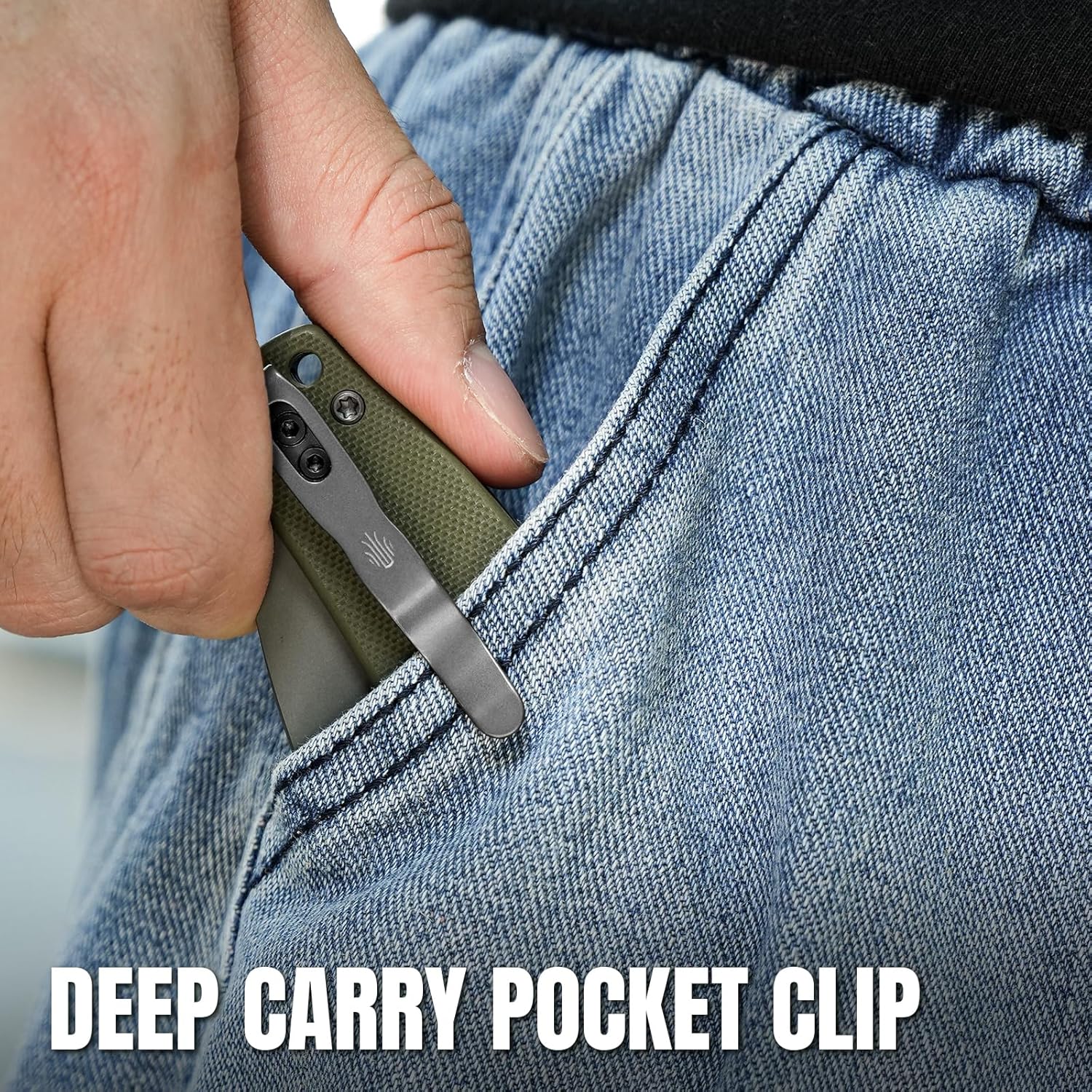 Kizer Mini Grouper Folding Pocket Knife, 3.16” D2 Blade G10 Handle Camping Folding Knife, Button Liner Lock EDC Knife with Pocket Clip for Men Women Gift, Hunting Hiking Survival Knives V3669A3