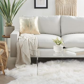 Mina Victory Sofia Indoor Beige 18" X 18" Throw Pillow