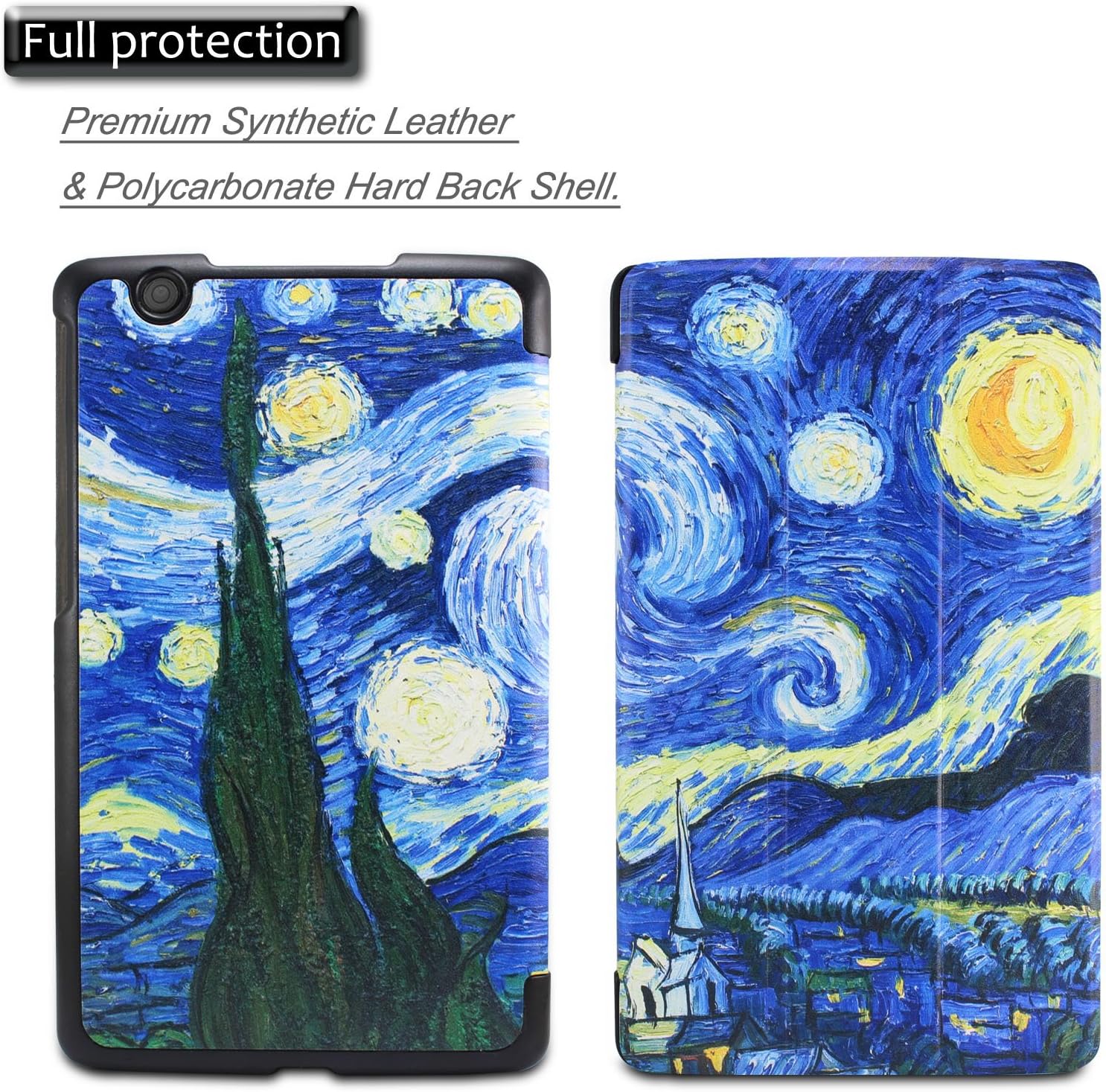 INFILAND Case Compatible with LG G Pad X 8.0 / G Pad III 8.0, Stand Frost Back Case Cover for LG G Pad X 8.0 (T-Mobile V521WG) / G Pad III 8.0 V525 8-Inch Tablet Starry Night