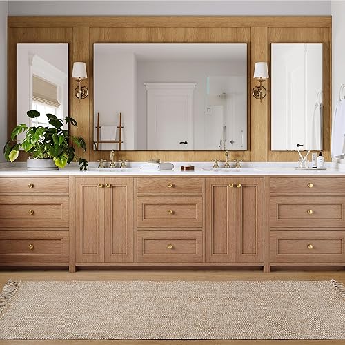 Miniatura 345 de Collive - Tapete de 27 x 43 pulgadas, lavable a máquina, para interiores y exteriores, de bajo perfil, suave algodón tejido a mano, para baño