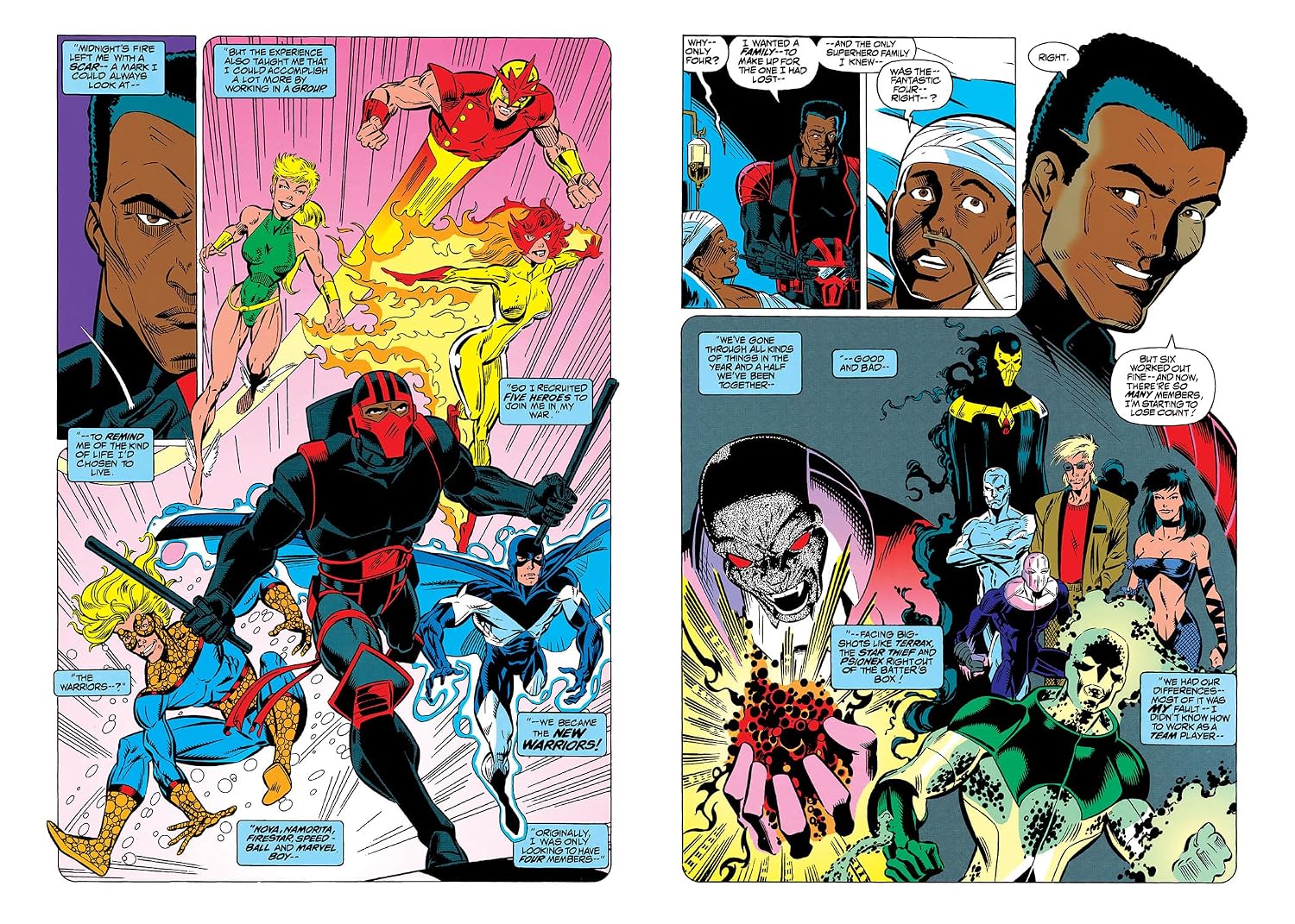 New Warriors: Nova & Night Thrasher Omnibus Chris Marrinan Cover