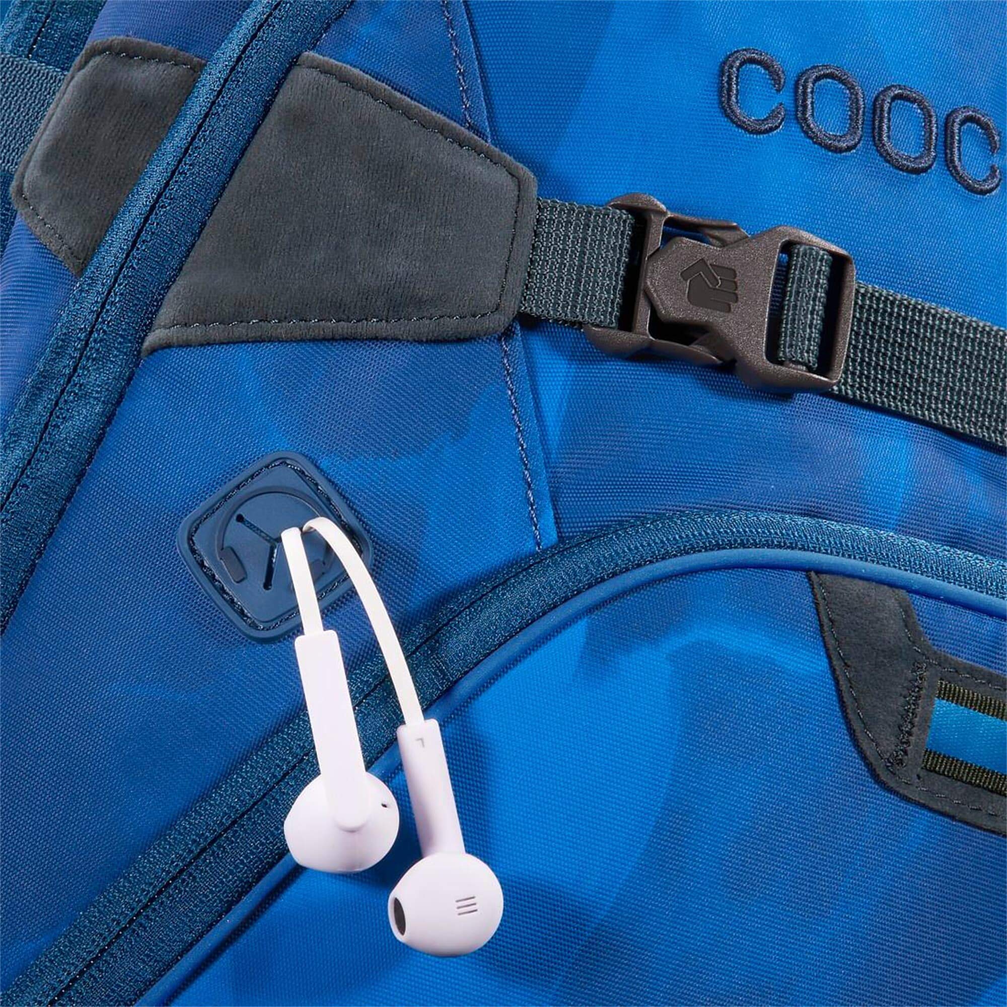 coocazoo Schulrucksack ScaleRale „OceanEmotion – Blue Bay“, blau, ergonomischer Tornister, höhenverstellbar mit Brustgurt und Hüftgurt für Mädchen ab der 5. Klasse, 30 Liter