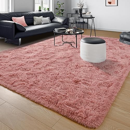 Miniatura 135 de Tepook - Alfombra súper suave y peluda para dormitorio, alfombras modernas peludas para niños para sala de estar, alfombra de felpa