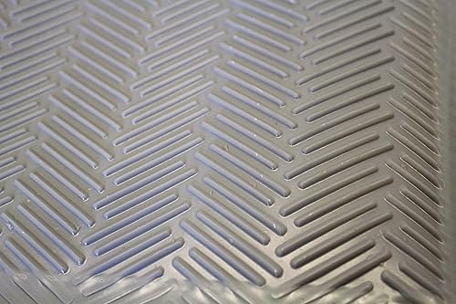 Miniatura 6 de RHS - Tapete de fusión de nieve, diseño antideslizante en espiga de pasarela, color gris, tapete para exteriores, evita la formación de hielo,