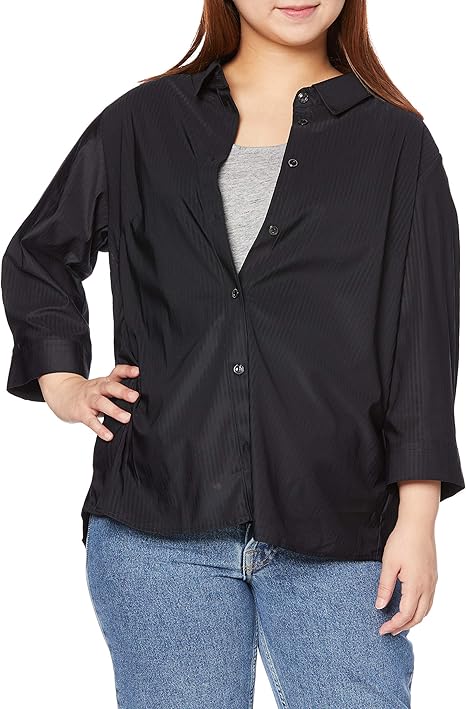 Amazon セシール シャツ プランプ 大きいサイズ 抗菌防臭 Uvカット 吸汗速乾 カットソー素材 7分袖 レディース シャツ ブラウス 通販