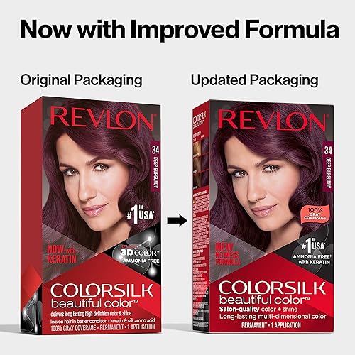 Miniatura 103 de Revlon Colorsilk - Tinte permanente para el cabello, cubre 100% las canas, sin amoníaco, con queratina y aminoácidos, castaño claro 51, 4.4 onzas