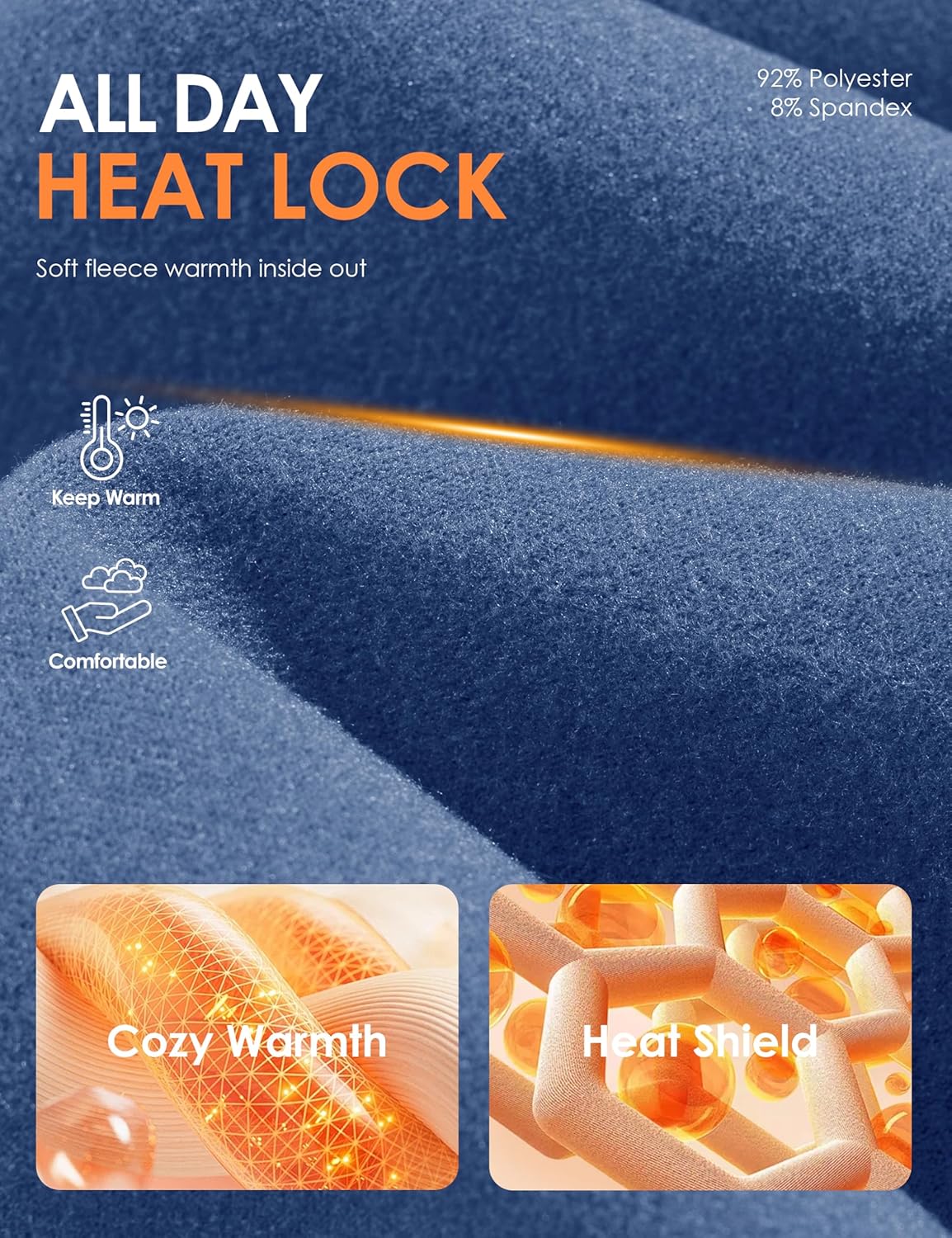 Boladeci Men's Quarter Zip Pullover Premium Fleece Lined Long Sleeve Golf Shirts Warm Hiking Shirts Lightweight Sweatshirts - Image 3