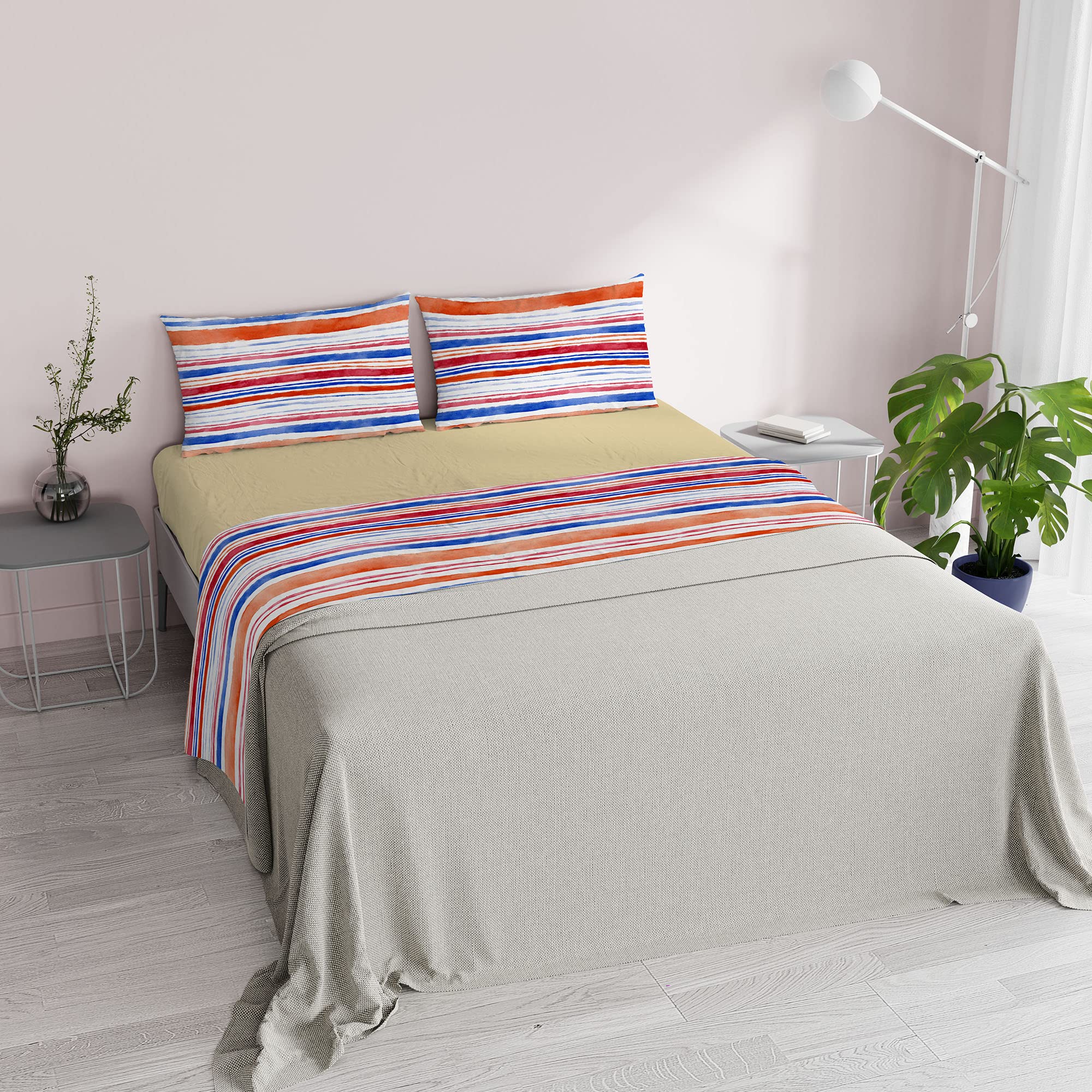 Parure de lit 100% microfibre Italian Bed Linen au design Fantasy raffiné