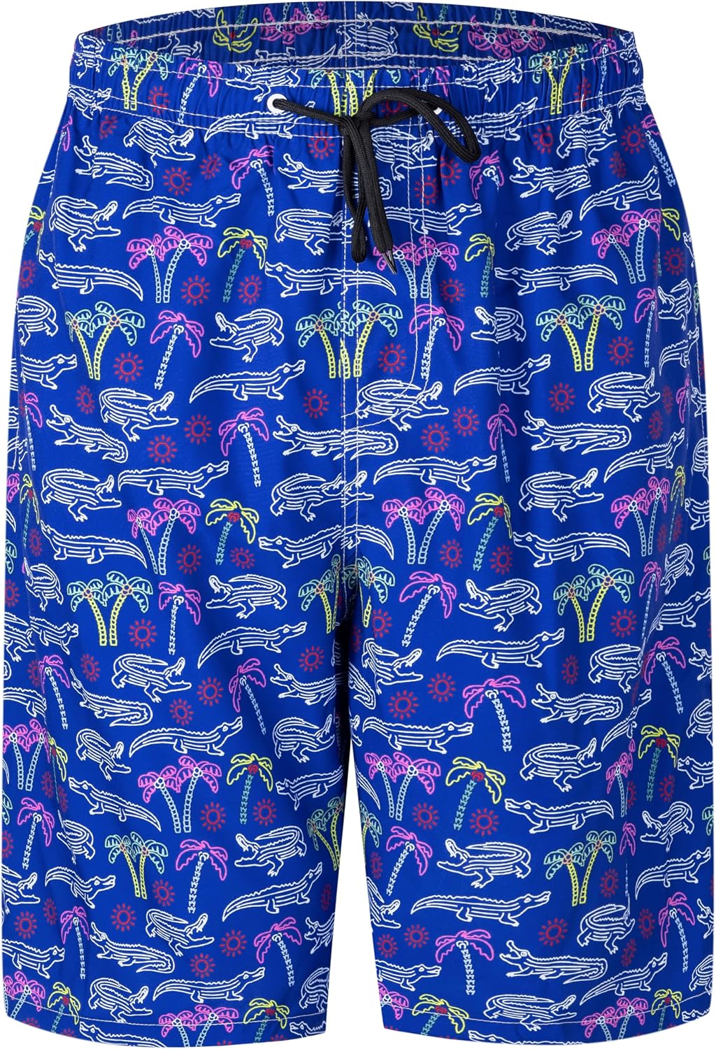 Mens Swim Trunks Quick Dry Board Shorts with Mesh Lining, Breathable Fit Print Beach Shorts Swimwear Bathing Suits