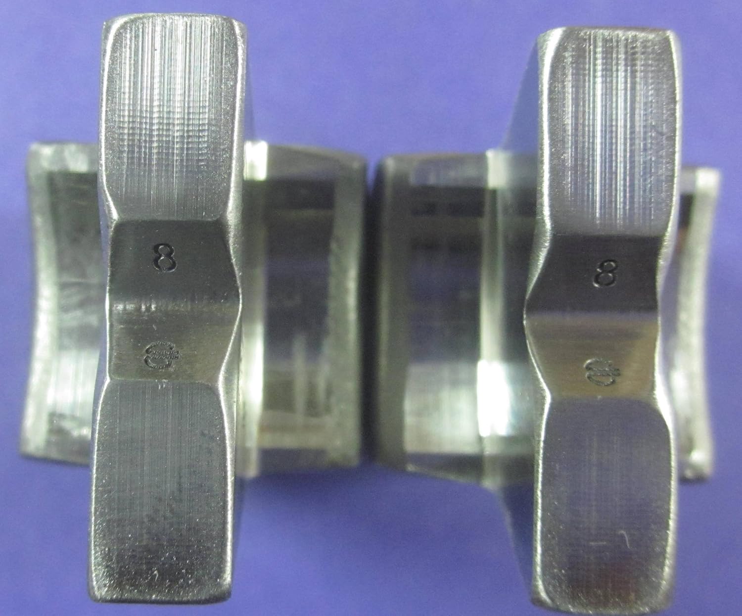 Burndy W4CVT Stainless Steel W Die, Index 8, Pin Diameter 0.2500", Gray