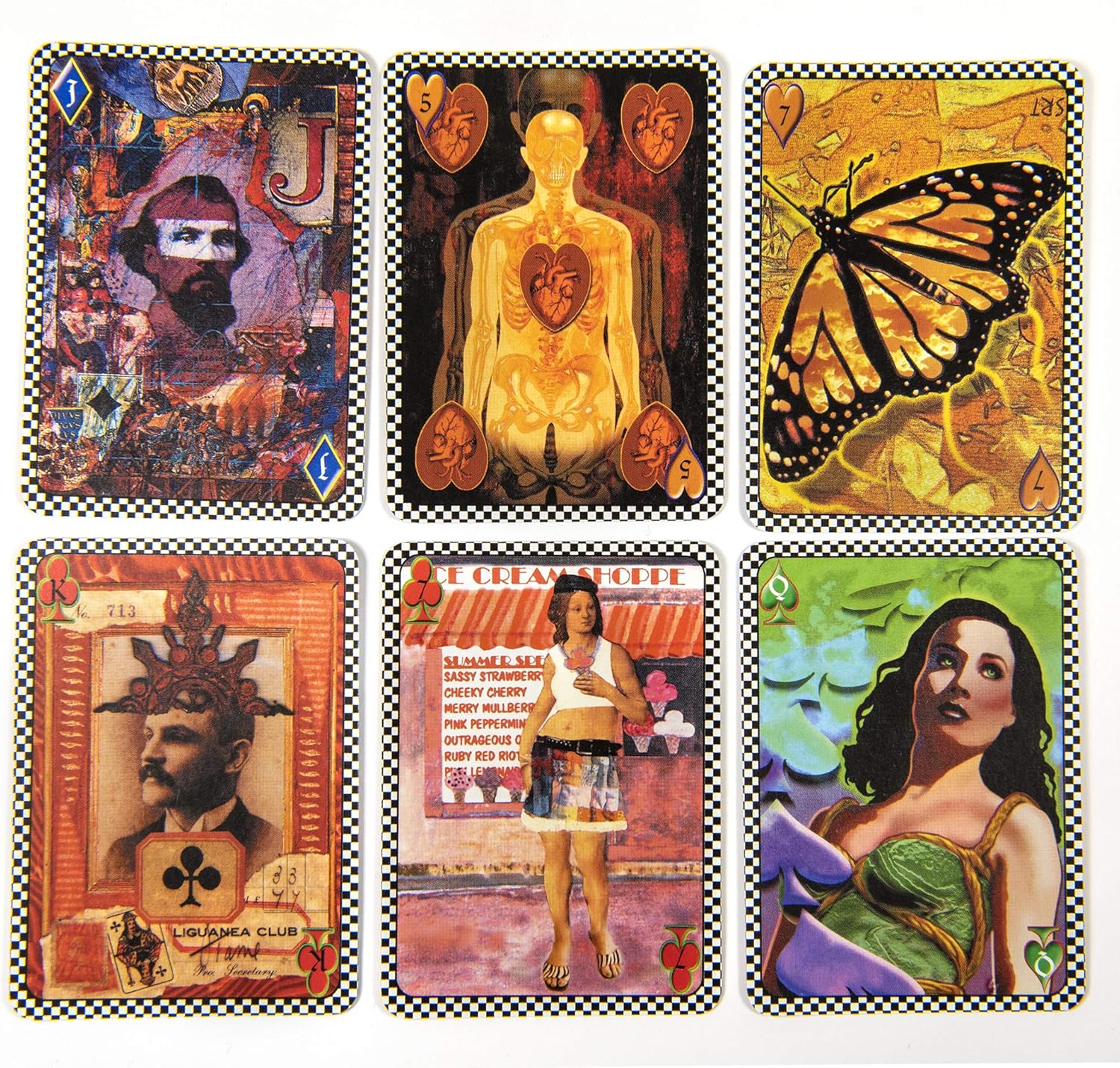 Colors of The Four Seasons: Original Collage Art by 26 Artists - Collaborative Artistic Playing Card Deck by NoMonet - Features Spring, Summer, Fall, & Winter Themes with Exquisite Designs - 55 Cards