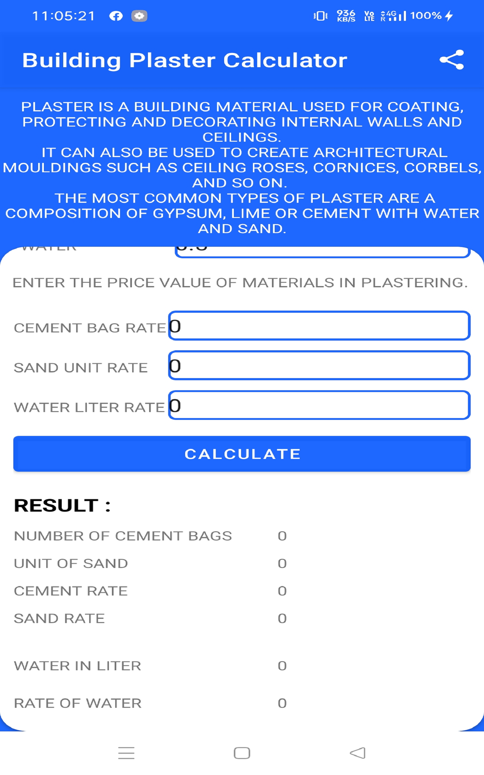 Building Plaster Calculator App on Amazon Appstore