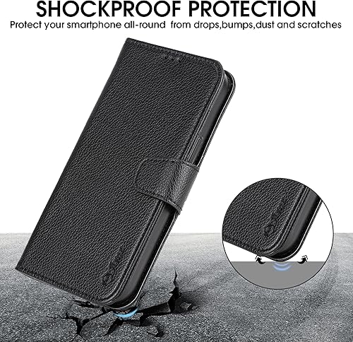 Miniatura 39 de Arae Compatible with iPhone 15 Case with Card Holder and Wrist Strap Wallet Flip Cover for iPhone 15 6.1 inch,Wine Red