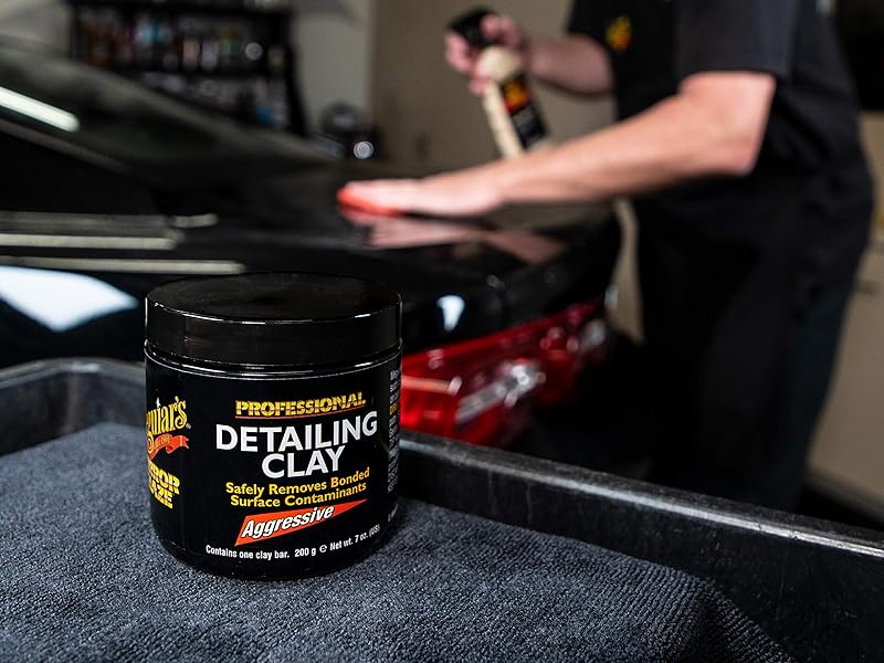 Meguiar's Professional Detailing Clay, Mild, C2000 - Car Clay Bar Safely Removes Contaminants Bonded on Paint for a Smooth, Glossy Finish - Premium Clay Bars Auto Detailing and Paint Prep, 200 Grams Aggressive